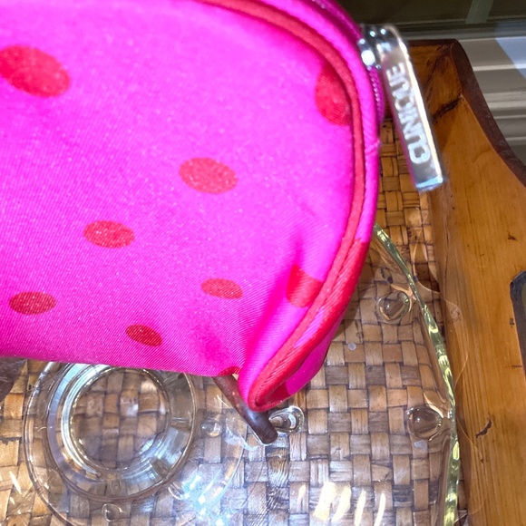 Kate Spade New York x Clinique Hot Pink Polka Dot Cosmetic Case NWOT - Picture 3 of 6